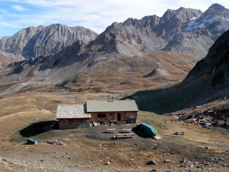Vue arrière sur le refuge