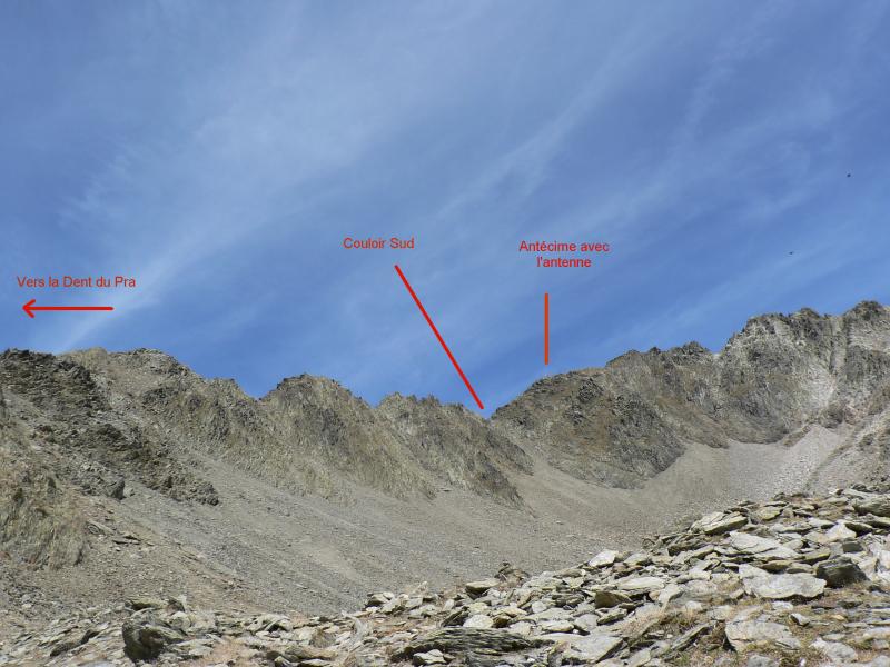 Vue d'ensemble de l'arête W de la Belle Etoile