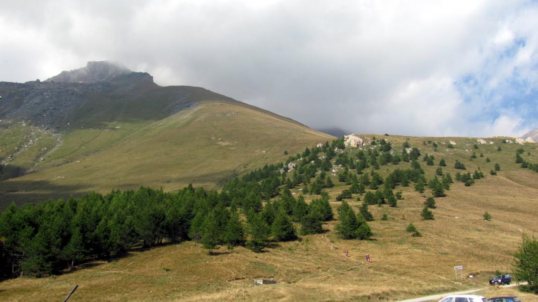Vue d'ensemble de l'itinéraire vu du parking.