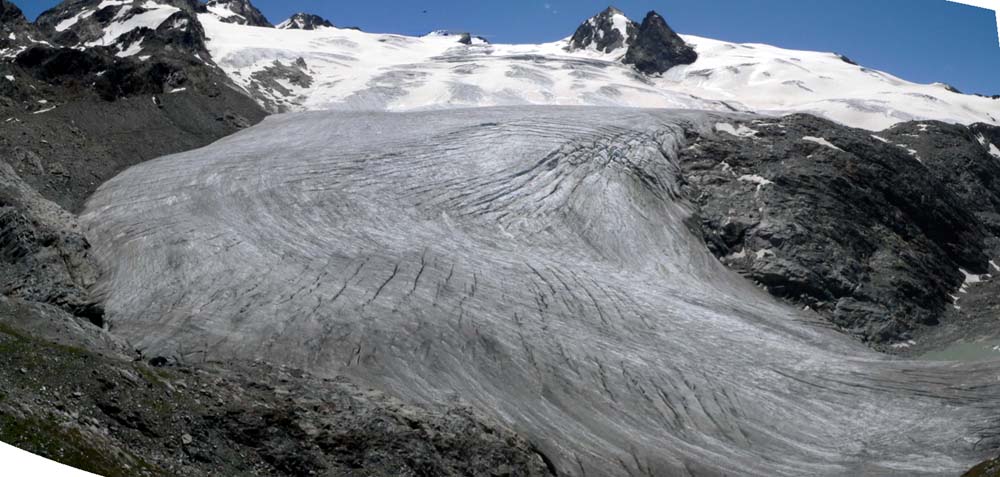 Vue générale du bas du glacier