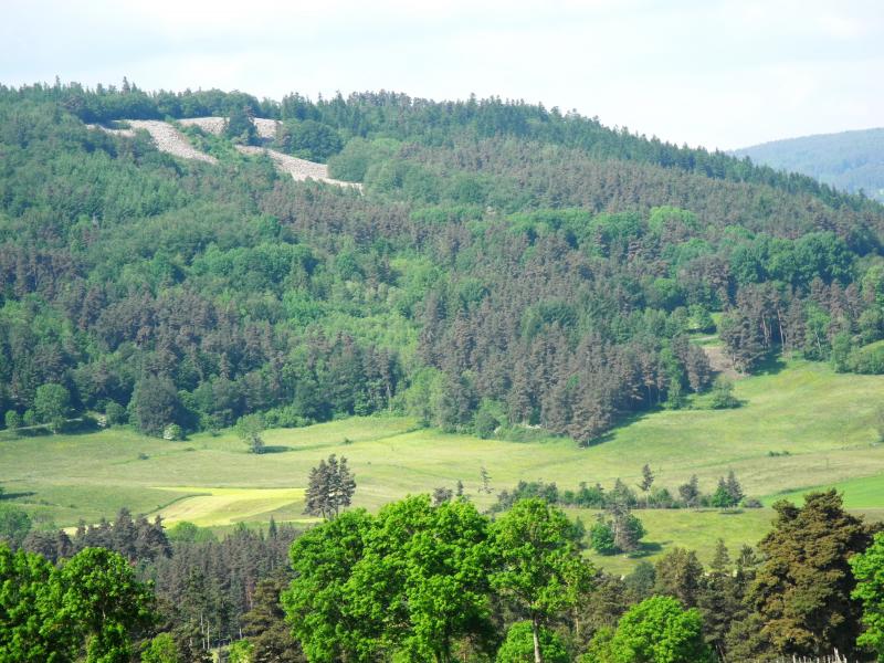 Vue sur la coulée de lave