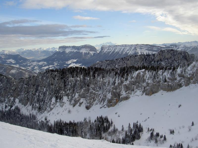 Vue sur le mont blanc