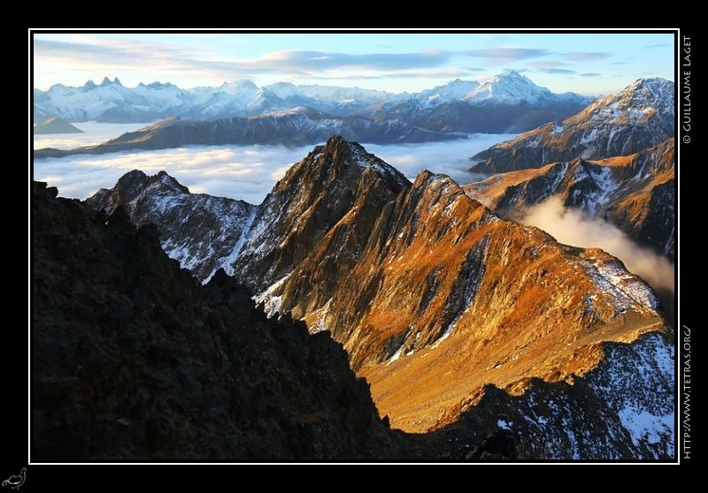 Vue sur les crêtes au sud du col des Balmettes