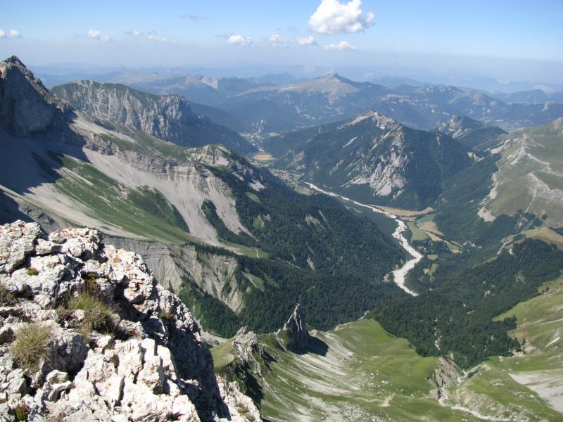 Vue vers l'ouest et la Drôme