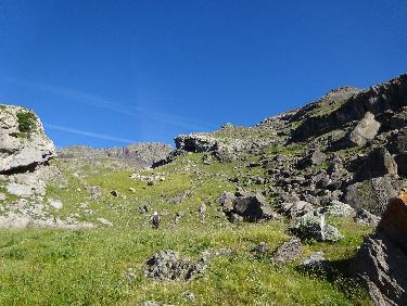 Vallon de mal Cros, arrivÃ©e au replat vers 2270m