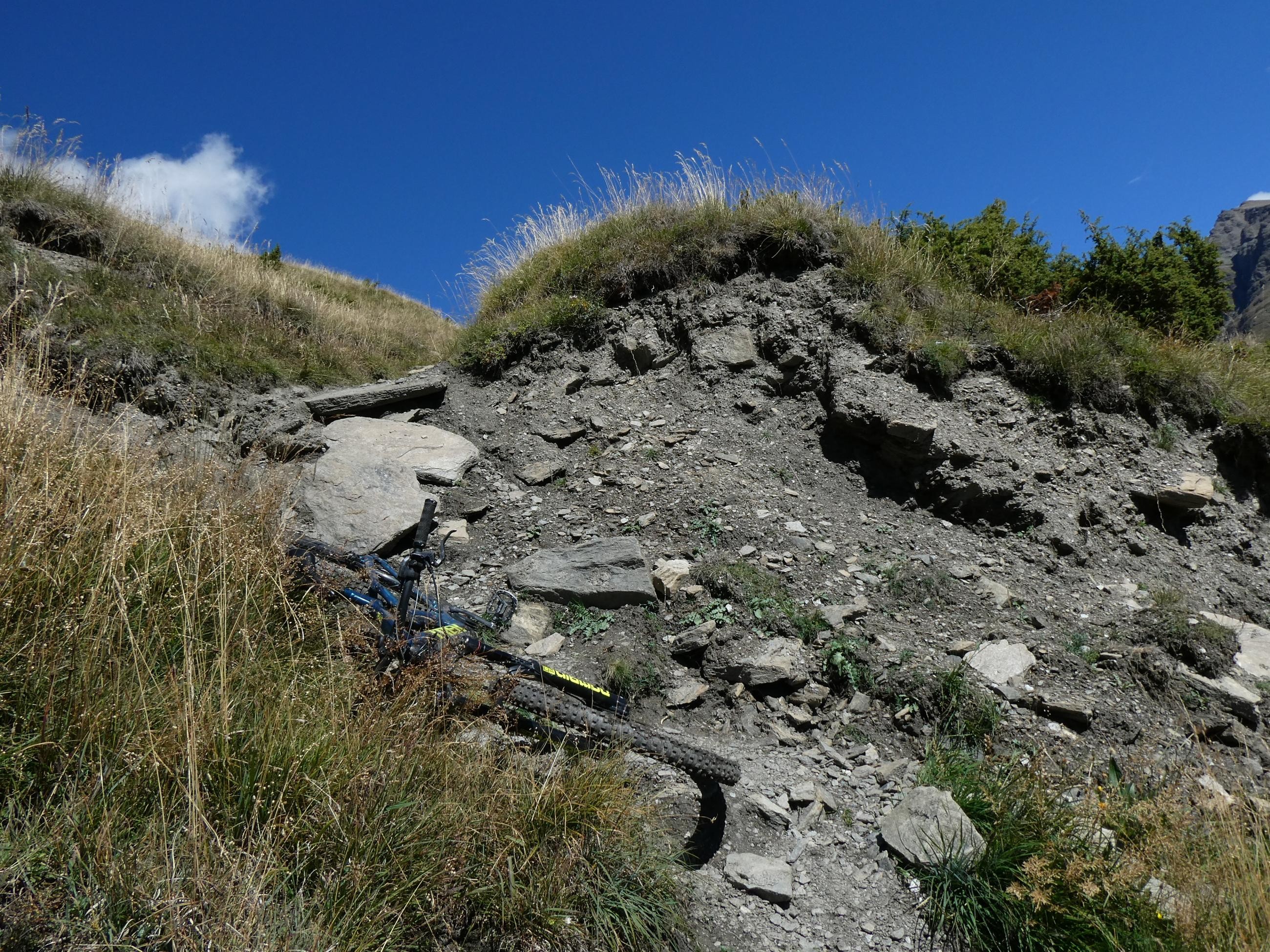 Vallon d'en haut, descente "diagonale".