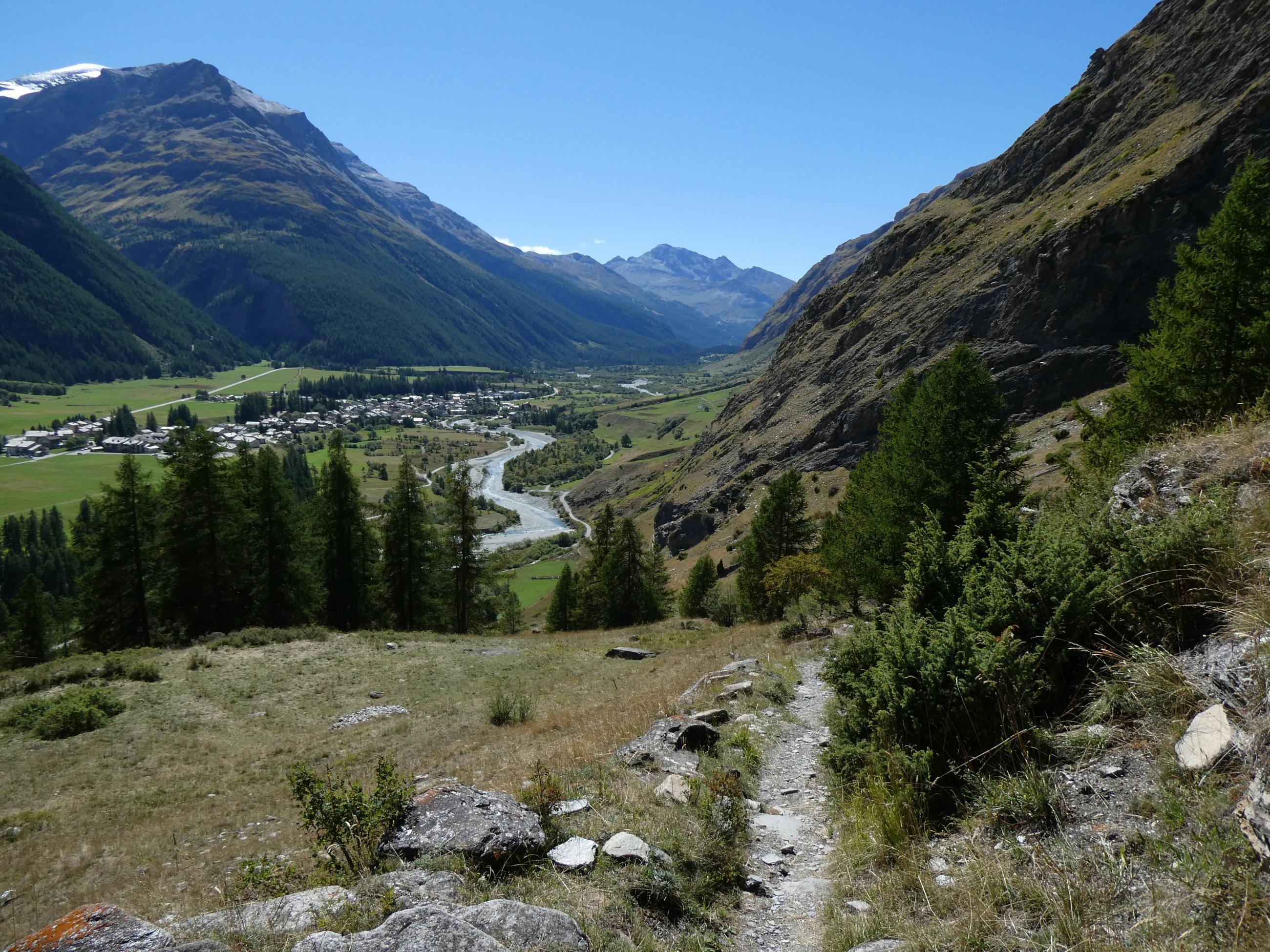 Vallon d'en haut, descente "diagonale".