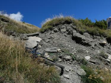 Vallon d'en haut, descente "diagonale".
