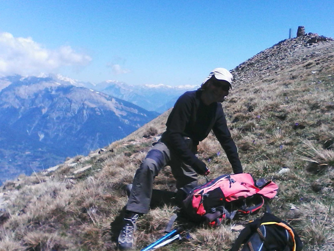 vers le massif des Ã©crins et la vanoise au fond