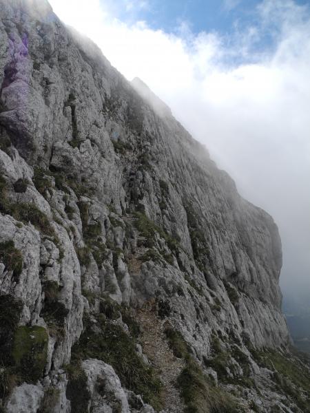 couloir de montée à la Petite Moucherolle