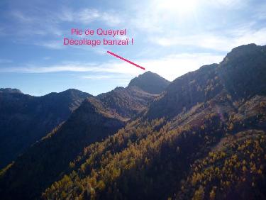 Vue en vol du sommet