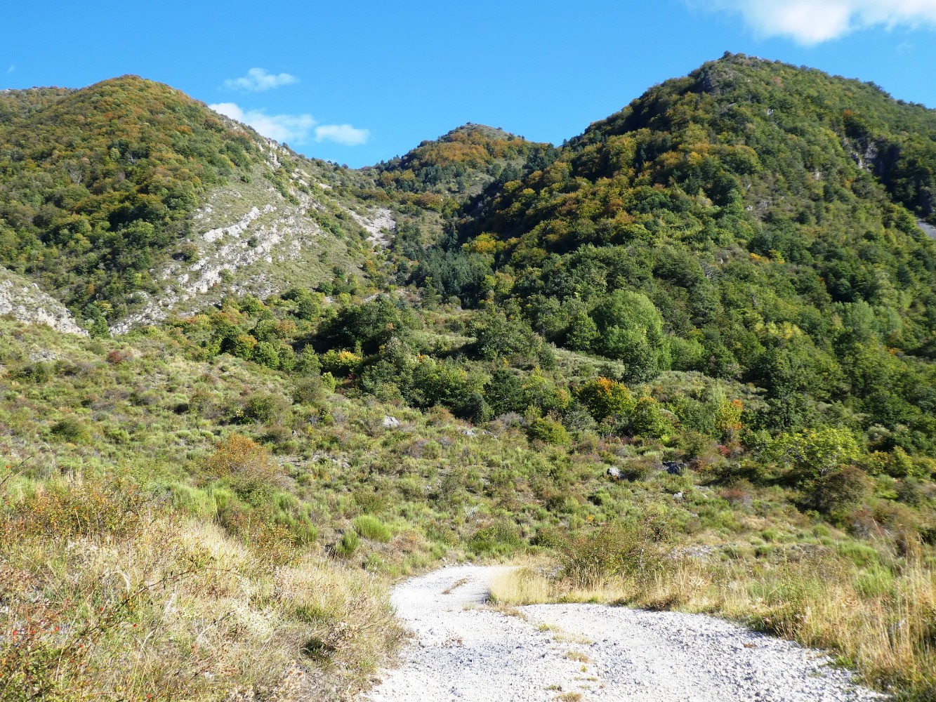 Vue arriÃ¨re depuis la piste