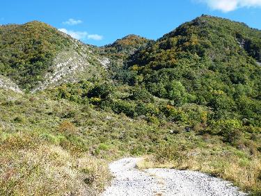 Vue arriÃ¨re depuis la piste