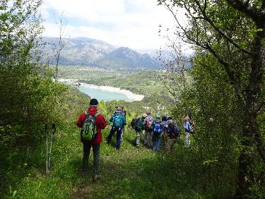 Vue depuis l&apos;Oratoire sur le lac du Sautet