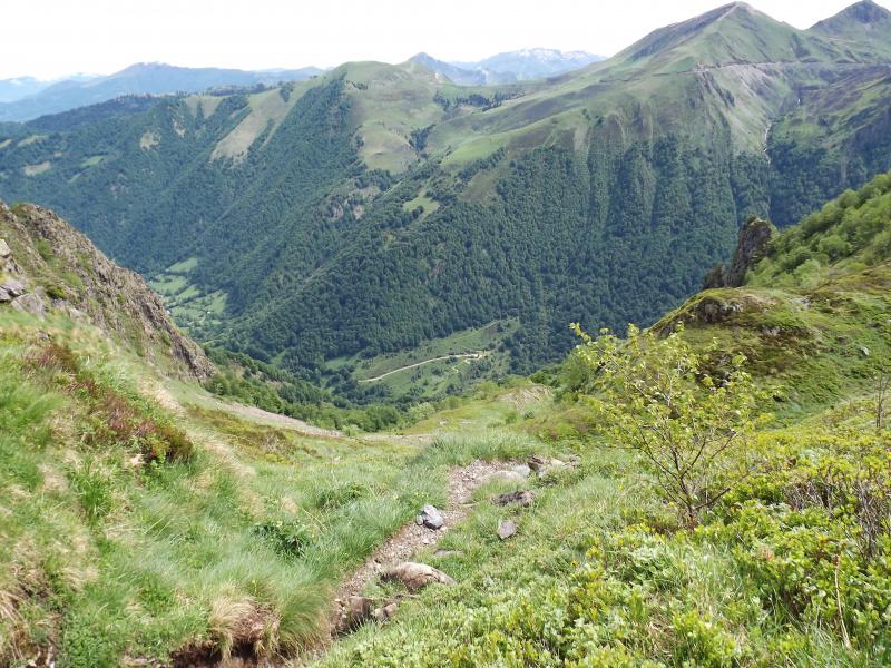 vue arrière sur la montée