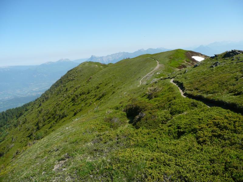 vue entre les deux sommets des pentes ouest