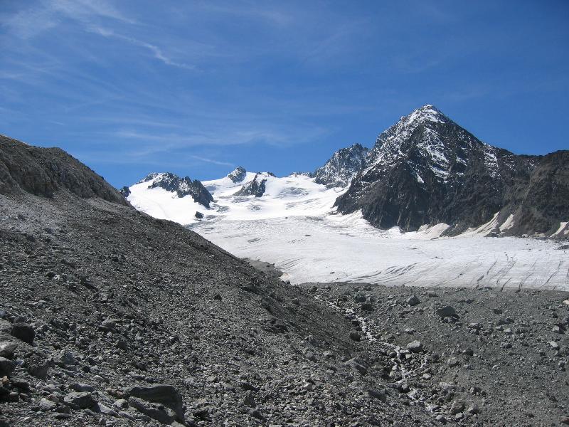 vue sur le glacier de Gébroulaz !
