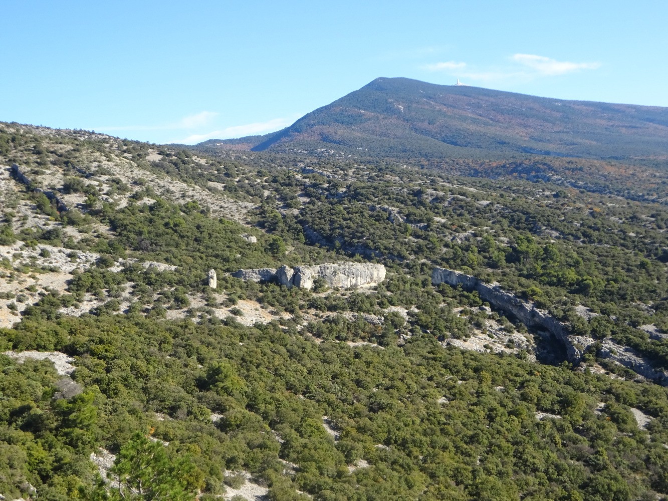 Vues panoramiques avec le mont Ventous dans les lointains