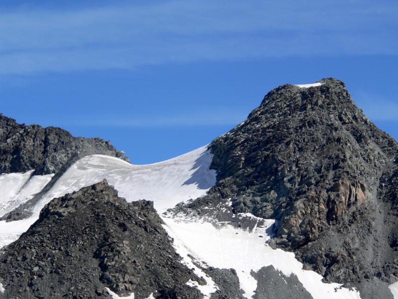 Zoom sur le col et le Mont de Gébroulaz